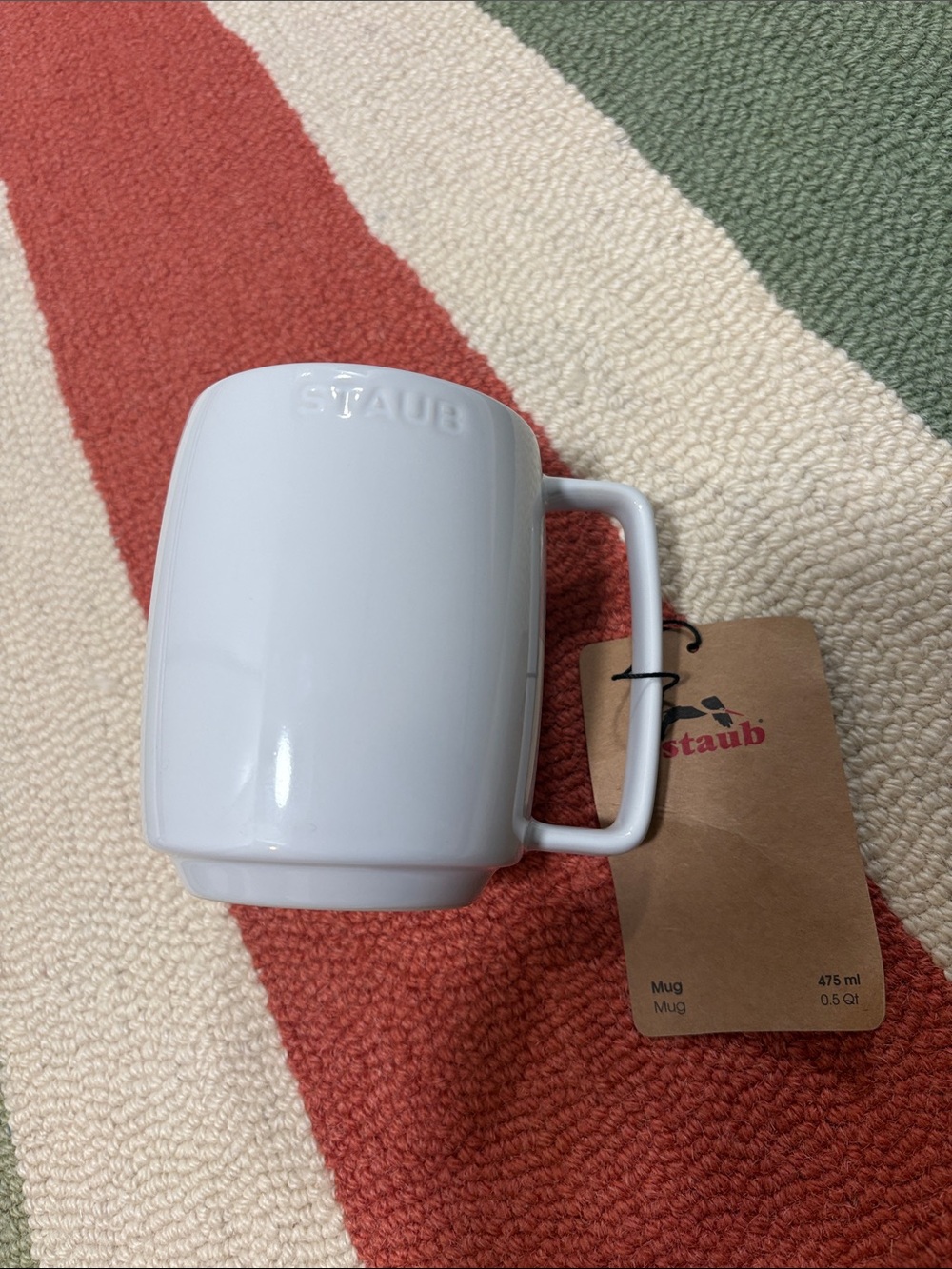 NWT Staub White 16 oz Ceramic Mug